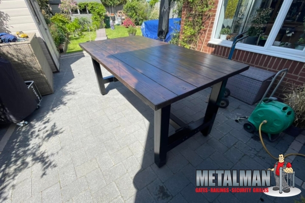 Outside rustic table 